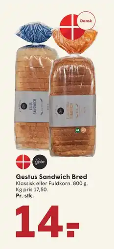 SPAR Gestus Sandwich Brød, DKK 14 tilbud