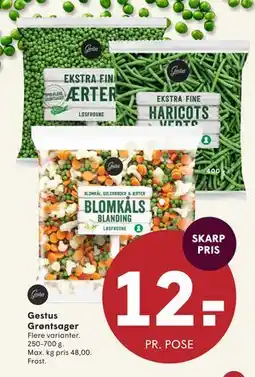 SPAR Gestus Grøntsager, DKK 12 tilbud
