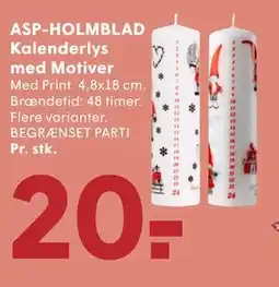 SPAR ASP-HOLMBLAD Kalenderlys med Motiver, DKK 20 tilbud