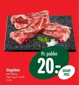 Min Købmand Stegeben, DKK 20 tilbud