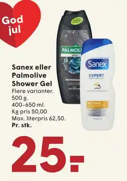 SPAR Sanex eller Palmolive Shower Gel, DKK 25 tilbud