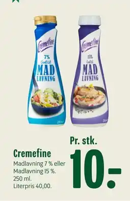 Min Købmand Cremefine, DKK 10 tilbud