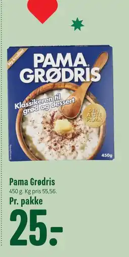 Min Købmand Pama Grødris, DKK 25 tilbud