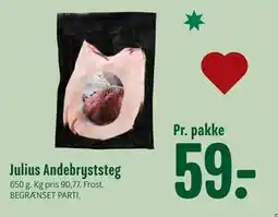 Min Købmand Julius Andebryststeg, DKK 59 tilbud