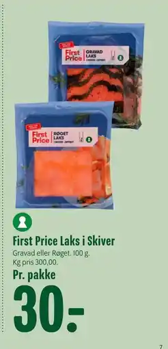 Min Købmand First Price Laks i Skiver, DKK 30 tilbud