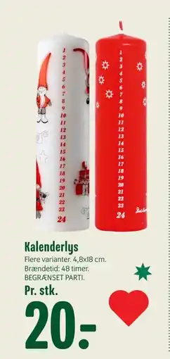 Min Købmand Kalenderlys, DKK 20 tilbud