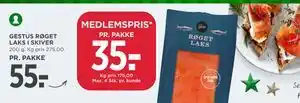 GESTUS RØGET LAKS I SKIVER, DKK 55, App-pris