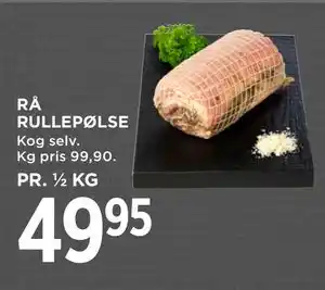MENY RÅ RULLEPØLSE, DKK 49.95 tilbud
