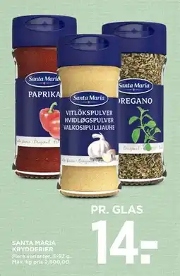 MENY SANTA MARIA KRYDDERIER, DKK 14 tilbud