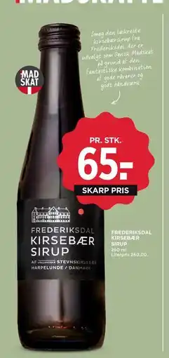 MENY FREDERIKSDAL KIRSEBÆR SIRUP, DKK 65 tilbud