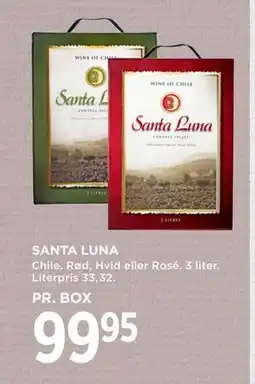 MENY SANTA LUNA, DKK 99.95 tilbud