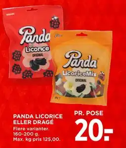 MENY PANDA LICORICE ELLER DRAGÉ, DKK 20 tilbud