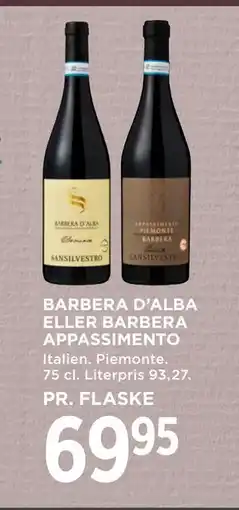 MENY BARBERA D’ALBA ELLER BARBERA APPASSIMENTO, DKK 69.95 tilbud