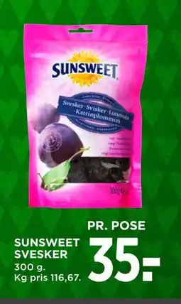 MENY SUNSWEET SVESKER, DKK 35 tilbud