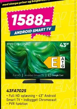 Bilka PROSONIC 43FA7025, DKK 1588 tilbud