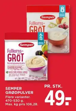 MENY SEMPER GRØDPULVER, DKK 49 tilbud