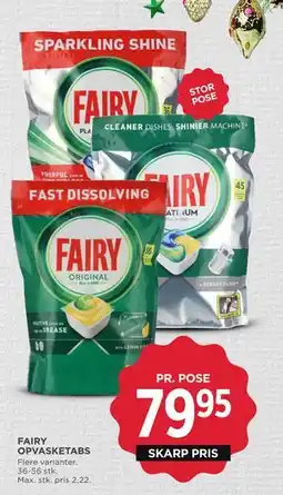 MENY FAIRY OPVASKETABS, DKK 79.95 tilbud