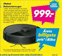 Bilka Robotstøvsuger, DKK 999 tilbud