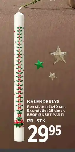MENY KALENDERLYS, DKK 29.95 tilbud
