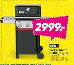 Bilka Weber Spirit E-310 gasgrill, DKK 2999 tilbud