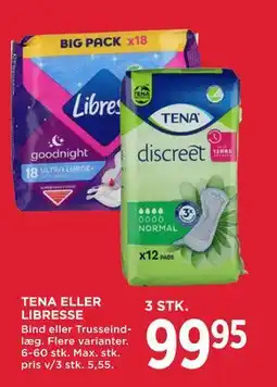 MENY TENA ELLER LIBRESSE, DKK 99.95 tilbud