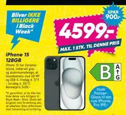Bilka iPhone 15 128GB, DKK 4599 tilbud