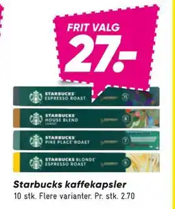 Bilka Starbucks kaffekapsler, DKK 27 tilbud