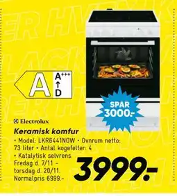 Bilka Keramisk komfur, DKK 3999 tilbud