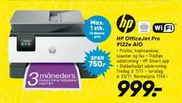 Bilka HP OfficeJet Pro 9122e AIO, DKK 999 tilbud