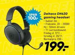 Bilka Deltaco DH430 gaming headset, DKK 199 tilbud