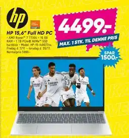 Bilka HP 15,6” Full HD PC, DKK 4499 tilbud