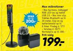 Bilka Nox mikrofoner, DKK 199 tilbud