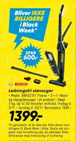 Bilka Ledningsfri støvsuger, DKK 1399 tilbud
