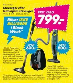 Bilka Støvsuger eller ledningsfri støvsuger, DKK 799 tilbud