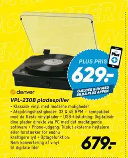 Bilka VPL-230B pladespiller, DKK 679, App-pris tilbud