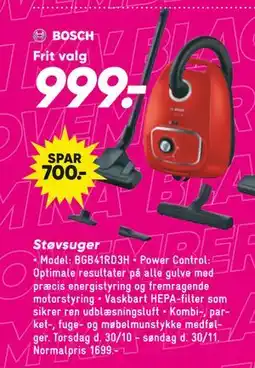 Bilka Støvsuger, DKK 999 tilbud