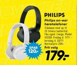 Bilka Philips on-ear høretelefoner, DKK 179 tilbud
