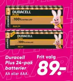 Bilka Duracell Plus 24-pak batterier, DKK 89 tilbud