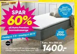 Bilka Spar 60% på Huma Premium boxmadrassenge, DKK 1400 tilbud