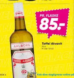 Bilka Taffel Akvavit, DKK 85 tilbud