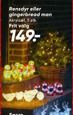 Bilka Rensdyr eller gingerbread man, DKK 149 tilbud