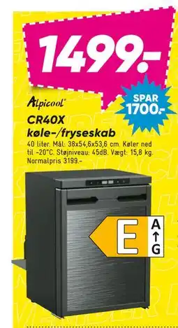 Bilka CR40X køle-/fryseskab, DKK 1499 tilbud