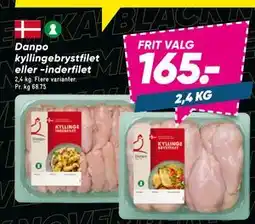Bilka Danpo kyllingebrystfilet eller inderfilet, DKK 165 tilbud