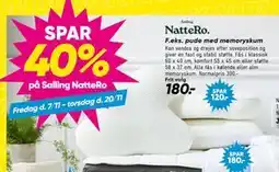 Bilka pude med memoryskum, DKK 180 tilbud