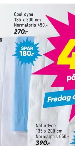 Bilka Cool dyne 135 x 200 cm, DKK 270 tilbud