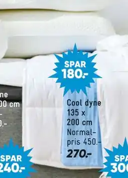 Bilka Cool dyne 135 x 200 cm, DKK 270 tilbud