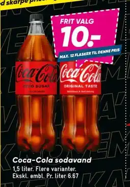 Bilka Coca-Cola sodavand, DKK 10 tilbud