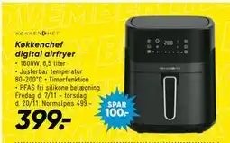 Bilka Køkkenchef digital airfryer, DKK 399 tilbud