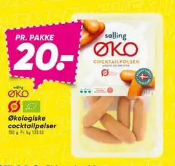 Bilka Økologiske cocktailpølser, DKK 20 tilbud