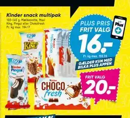 Bilka Kinder snack multipak, DKK 20, App-pris tilbud